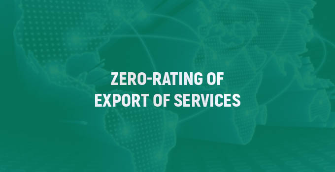Zero-rating of export of services