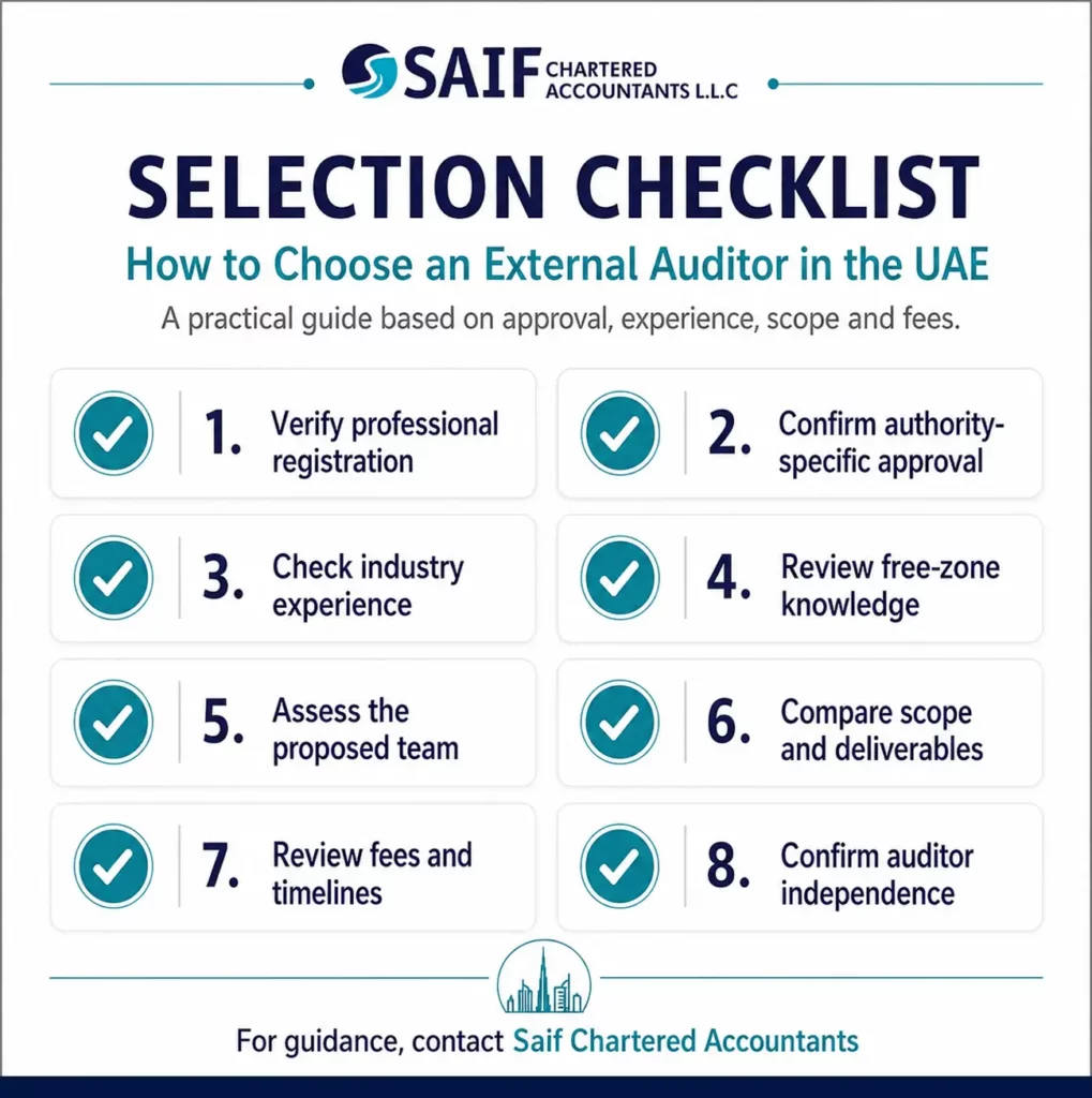 Audit firms selection check list