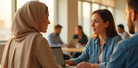 Professional accounting team in Dubai office UAE